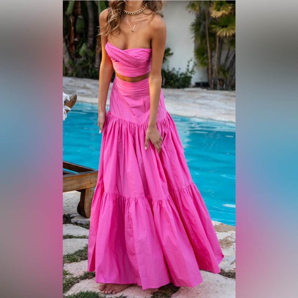 Runaway The Label AYLA MAXI SKIRT - PINK Size Small NWT!!!